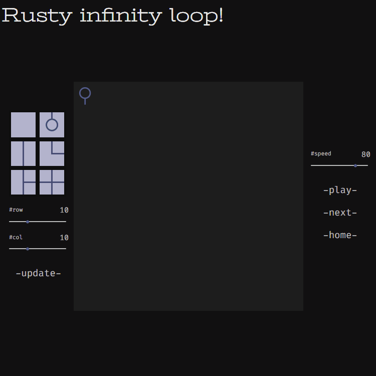 WFC level-generation visualization where you can choose which tiles to use, ending in a solved level.